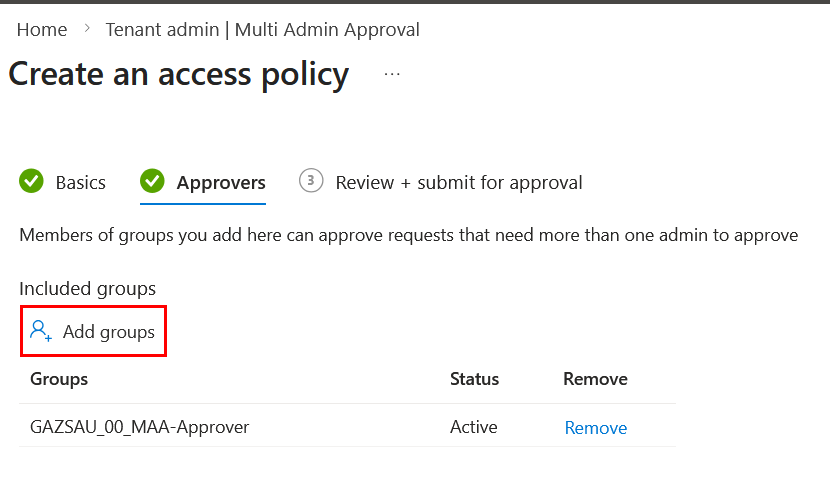 Intune MAA - Approver Group