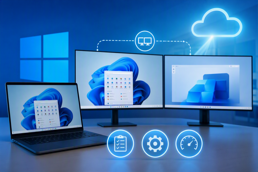Windows App mehrere Bildschirme im Browser nutzen