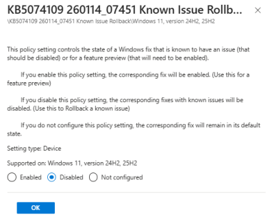 Intune - KIR Policy Configuration